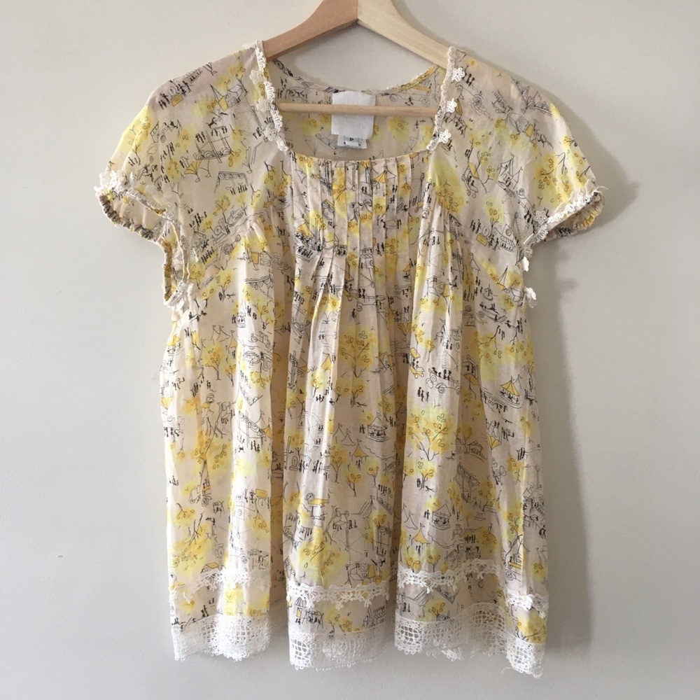 CLOSET CLEAR OUT SALE - Anna Sui for Anthropologie lightweight cotton voile top